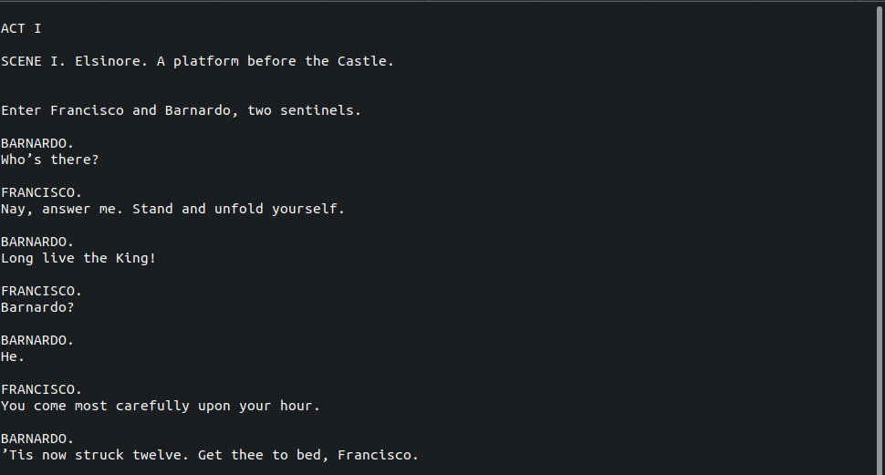 Working in a screen session.