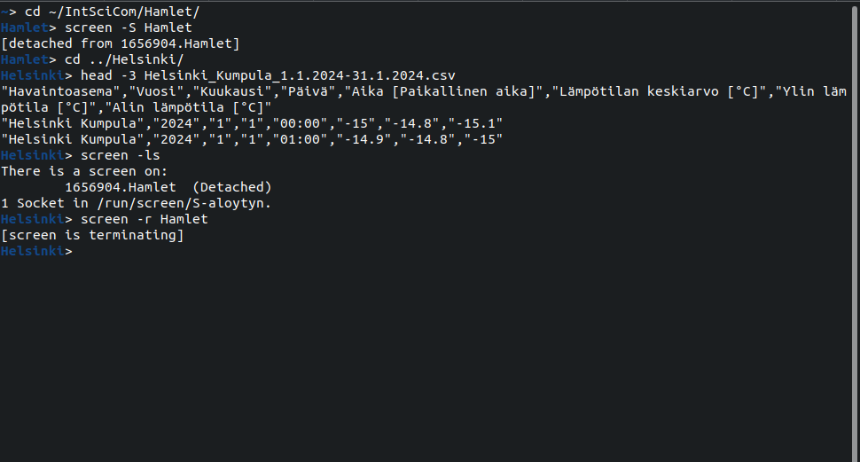 Terminating the screen session.