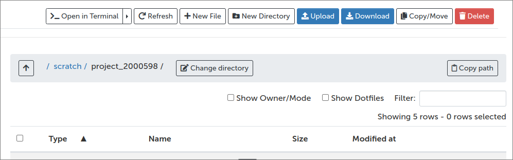 Working on files on Puhti.