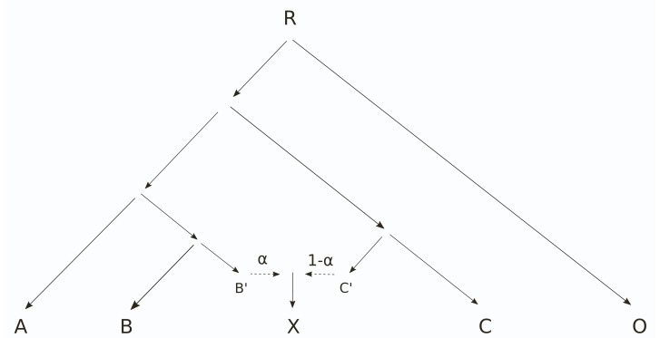 Phylogeny for F4 ratio test.