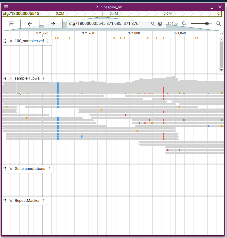 A good region ins a BAM file.