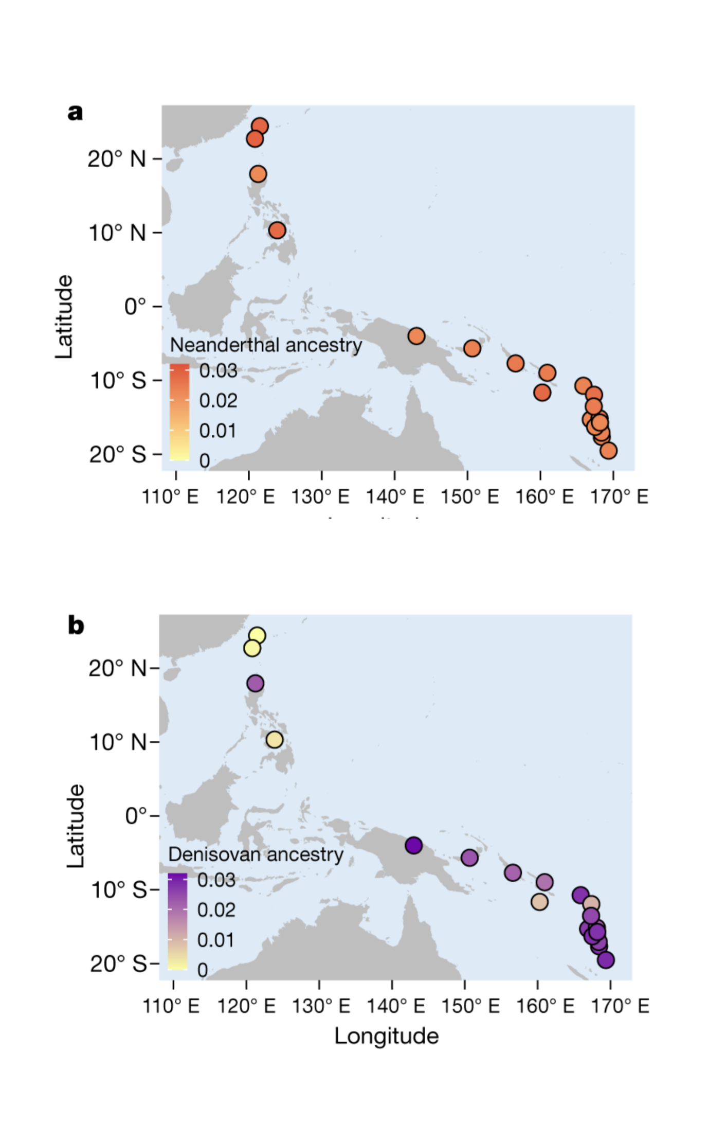 Archaic ancestry in PNG and Oceania.