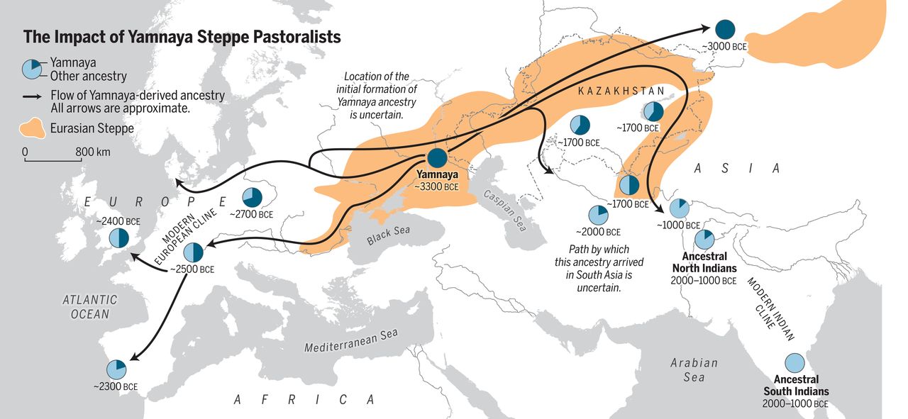 Eurasian steppe and its impact on human migrations.